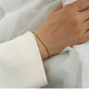 14k Gold Plated Shiny Rope Bracelet